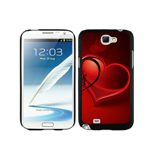 Valentine Heart Samsung Galaxy Note 2 Cases DOE | Women - Click Image to Close